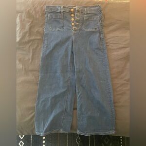 Cropped wideleg jean